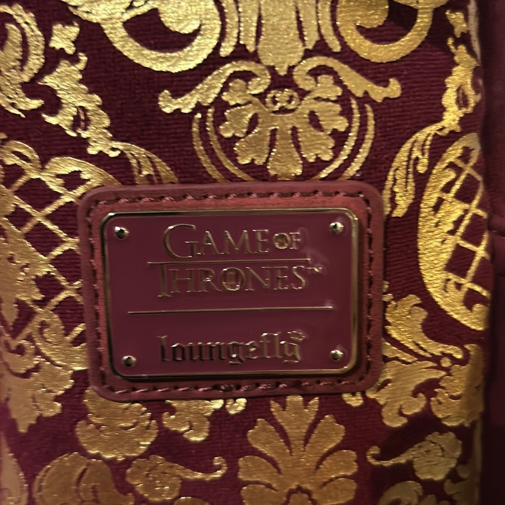 Loungefly Game of Thrones Joffrey Cosplay Mini Backpack Velvet Gold Foil Rare - Picture 11 of 14